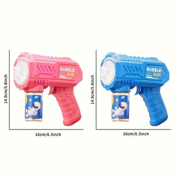 Pistola de burbujas LED - Máquina de burbujas eléctrica, ideal para fiestas al aire libre, bodas, jardines, playas y diversión en la piscina - Máquina de burbujas luminosa totalmente automática LVD, perfecta para festivales y regalos de cumpleaños. Pilas