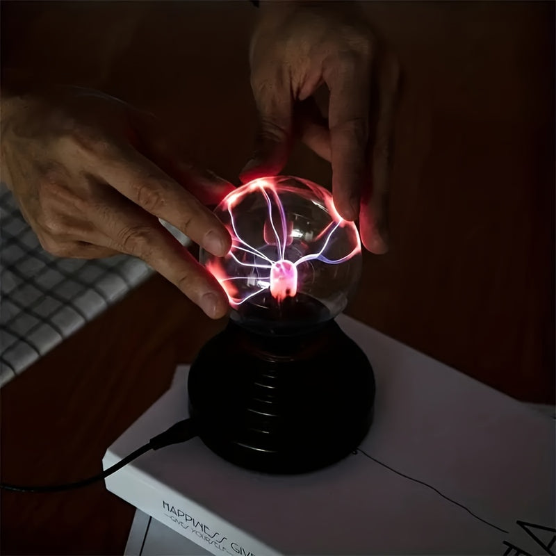 1pc Bola de Plasma Práctica, Luz Fluyente, Ilumina Tu Espacio. Tecnología Única de Plasma Crea Efectos Luminosos Fantásticos que Te Hacen Sentir Como Si Estuvieras Debajo de las Estrellas