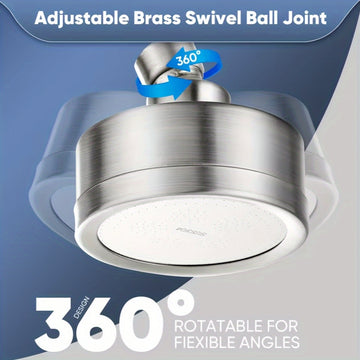 Cabezal de ducha de acero inoxidable 304 con acabado cepillado, ahorrador de agua con efecto lluvia, pequeño chorro superior, desmontable y lavable, estilo clásico para baño moderno, cabezal de ducha ahorrador de agua | Cabezal de ducha moderno | Cabezal