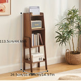 1 Pieza, Estantería De Bambú Para Exhibición, Librería De Varios Niveles, Gabinete De Almacenamiento Independiente, Organizador De Pared Para Sala De Estar, Aparador De Tv, (26.5cm/10.43'' De Ancho X 113.5cm/44.69'' De Alto X 80cm/31.5'' De Largo)