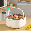 SMAT HOME Lavadora portátil de frutas y verduras, máquina de limpieza multifuncional, alimentada por batería, material PP, ≤36V, sin batería incluida, diseño de mango fácil de arco