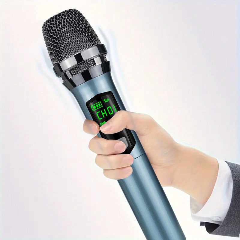 Microfono sin varillas de Mano para Fiesta, Karaoke, Iglesia y Actuaciones en Escenario, Adaptador de 3.5mm Incluido