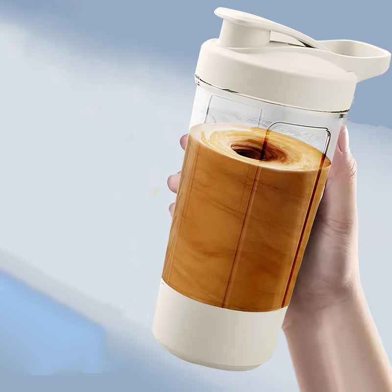 Taza eléctrica mezcladora, 1 unidad o juego, cuerpo con escala incorporada, doble boca intercambiable, taza automática para hogar y viaje, taza eléctrica para café, leche en polvo y batidos de proteína, ideal para regalo y fitness