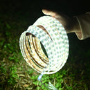 1 pieza de Tira LED con Energía Solar para Uso Exterior, Cinturón Luminoso Solar, Luces Solares en Cuerda LED IP44 Adecuadas para Decoración de Jardín, Pabellón, Balcón y Cubierta de Piscina