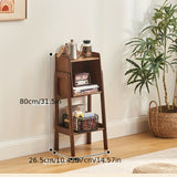 1 Pieza, Estantería De Bambú Para Exhibición, Librería De Varios Niveles, Gabinete De Almacenamiento Independiente, Organizador De Pared Para Sala De Estar, Aparador De Tv, (26.5cm/10.43'' De Ancho X 113.5cm/44.69'' De Alto X 80cm/31.5'' De Largo)