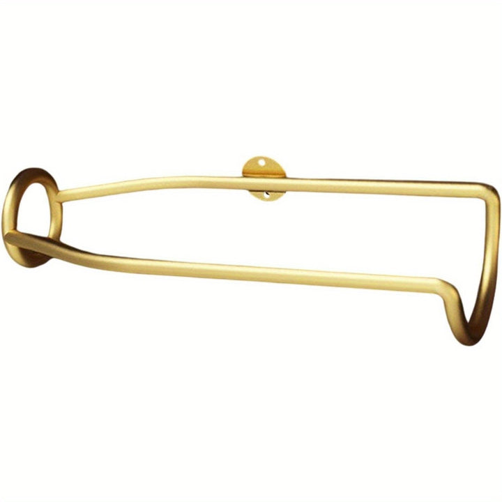 4 piezas de soporte de vino de pared dorado, soporte de botella de hierro resistente a la herrumbre, estante de almacenamiento flotante para decoración del hogar - Organizador elegante de botella individual, decoración de vino