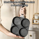 1 Sartén Antiadherente de Hierro Fundido para Tortillas y Hamburguesas, Apta para Estufas de Gas y Eléctricas, Diseño Multibrinco, Herramienta de Cocina Ideal para Desayunos, Olla de Cocinar con Estilo Moderno Elegante