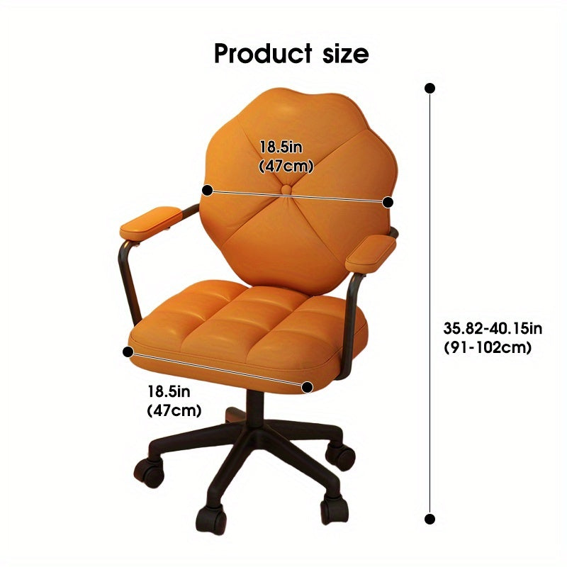 Butaca Ergonómica para Juegos de Computadora - Silla de Oficina en Blanco Crema con Estructura Metálica, Acolchado de Espuma de Alta Densidad y Soporte Trasero Sólido, Fácil Montaje para Estudio en Casa, Dormitorio o Sala de Juegos