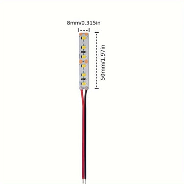 10 piezas de tiras de luces LED SMD 2835 precableadas, flexibles autoadhesivas, 12V-18V, blanco/blanco cálido, para maquetismo, manualidades, construcción de carreteras urbanas, modelismo ferroviario, coleccionables de hobby, cuerpo de cobre.