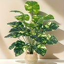 Planta artificial de monstera grande, verde frondoso, plástico duradero, perfecta para decoración de hogar y oficina, ideal para bodas y decoración navideña, versátil para interiores, decoración de oficina | Planta verde frondosa | Planta artificial