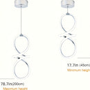 Lámpara colgante LED moderna, adecuada para islas de cocina, juego de 1 pieza, lámpara colgante cromada, altura ajustable, luz colgante semienterrada ahorradora de energía, con control por botón, pantalla de lámpara cercana al techo no removible de alumi