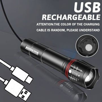 1pc Lámpara de Luz Negra Recargable por USB,Linterna Multifuncional Zoomable Portátil, Luz UV para Cucarachas, Rocas, Resina, Hotel, Detección Brillante