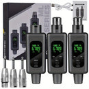 Sistema de micrófono inalámbrico con transmisor y receptor XLR, con alimentación de ilusión de 48V, para micrófono activo/conductor, sistema de altavoces, mezclador de audio, conector USB/tejido, batería de litio, voltaje de funcionamiento <36V, sin carg