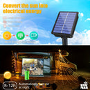1 juego de luces en cascada con estrellas solares, 200/280 LED, 8 modos de iluminación, luces decorativas con energía solar para Navidad, Halloween, Pascua, campamentos al aire libre, bodas en jardines, fiestas, iluminación festiva para exteriores, efect
