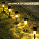 Luz solar para camino exterior, cuerpo de plástico, batería de níquel, capacidad de 40mAh, sin control remoto, control de interruptor, montaje semi empotrado, sombra de plástico, hardware de instalación incluido.
