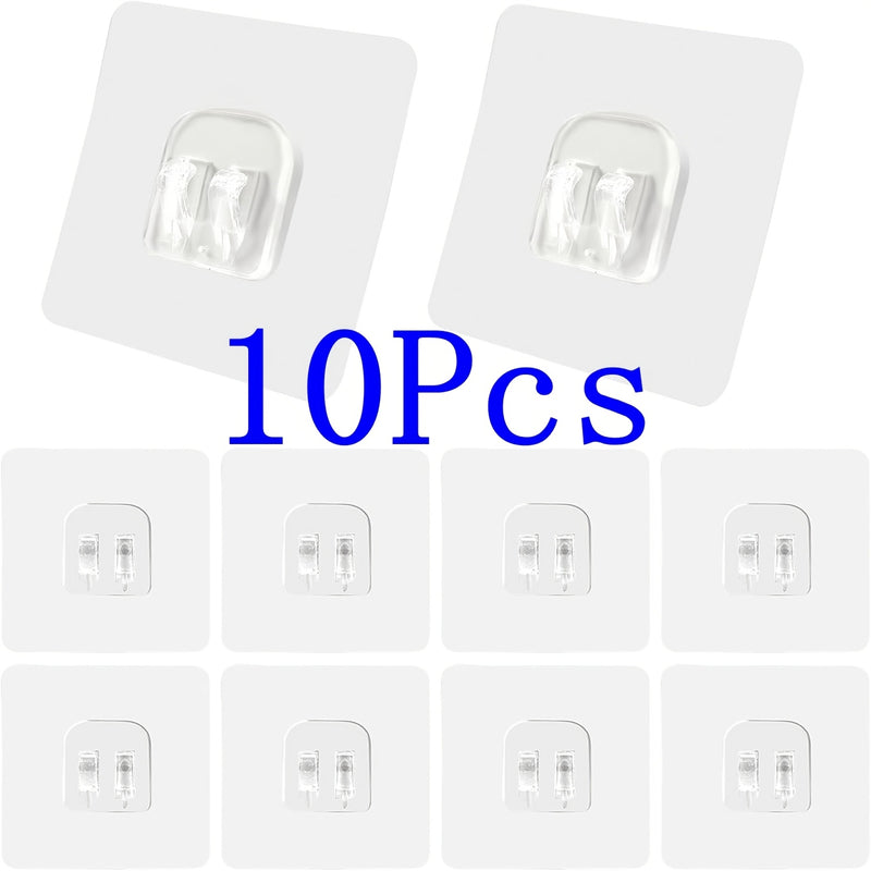 1, 5, 10 o 20 ganchos resistentes para pared, ganchos autoadhesivos transparentes, impermeables y removibles, para organizar la cocina, dormitorio, baño, oficina o escritorio