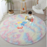 1 alfombra suave lavable arcoíris - Manta de felpa cómoda para sala, dormitorio o residencia estudiantil