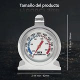 Termómetro de horno de acero inoxidable KT THERMO 1pc/2pcs, escala dual 50-300°C/100-600°F, sin batería, para barbacoa, horneado, cocción de carne, utensilio de cocina para Navidad, Halloween, Acción de Gracias