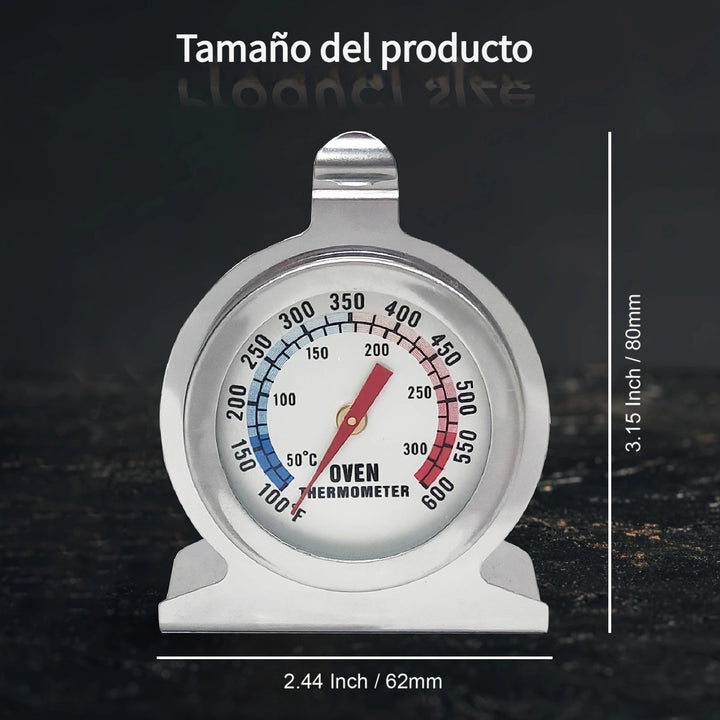 Termómetro de horno de acero inoxidable KT THERMO 1pc/2pcs, escala dual 50-300°C/100-600°F, sin batería, para barbacoa, horneado, cocción de carne, utensilio de cocina para Navidad, Halloween, Acción de Gracias