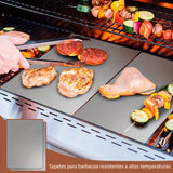 3 piezas de alfombras de parrilla de PTFE, resistentes a altas temperaturas, reutilizables y fáciles de limpiar - Accesorios de cocina antiadherentes para horno y parrilla, material de grado alimenticio, ideal para barbacoas al aire libre en patio, céspe