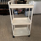 Carro de Almacenamiento Rodante Resistente - Organizador Móvil de 3 Niveles con Ruedas, Unidad de Estantería Ahorradora de Espacio para Cocina, Baño, Dormitorio y Oficina - Ruedas Fáciles de Desplazar, Construcción en Plástico Robusto - Solución de Almac