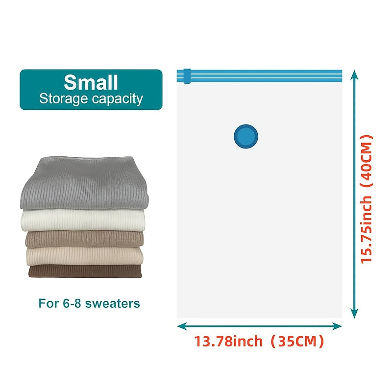 Bolsas de compresión por vacío, 1 y 7,62 pulgadas, una variedad de opciones mejoradas y material espesado, 3 tamaños, bolsas de compresión super ahorradoras de espacio para almacenamiento de ropa plegada, ropa gruesa, edredones y mantas, bolsas de empaqu