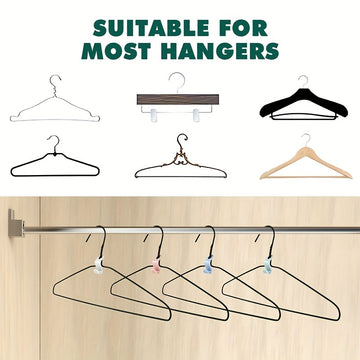 100pcs Conectores De Perchas Para Ropa, Ganchos Mágicos Para Perchas, Ganchos De Conexión En Cascada De Alta Resistencia, Clips Extensores De Perchas Ahorradores De Espacio Para Ropa Para Organizar El Armario