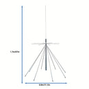 Antena Discone D3000N con Diamantes para Escáneres de Policía GMRS 25-3000MHz, Compatible con GMRS FM 1090MHz UHF VHF HF, con Cable de 10 Metros PL-259 SMA BNC