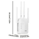Momotor Extensor WIFI, Amplificador de Señal WIFI 2.4GHz Alta Velocidad sin varillas, Potente con 4 Antenas, Alta Penetración, Modo Seguro WPS, Ruta Extendida Dual - Ideal para Hogar, Cafeterías y Oficinas