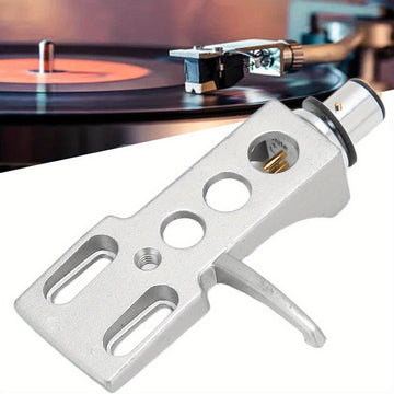 Soporte de Cabezal de Tocadiscos y Cartucho de Fonógrafo de Aleación de Aluminio Premium con 4 Cables de Conexión – Opciones Doradas, Blancas, Rojas, Negras para DJs y Aficionados al Vinilo