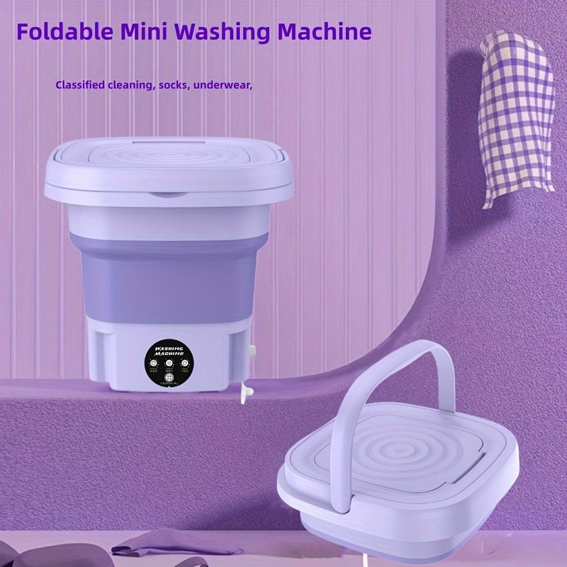 Máquina de lavar pequeña, máquina de lavado portátil plegable, ropa interior, calcetines, lavadora