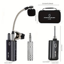 Artículo de Venta Caliente 2025: Micrófono sin varillas UHF para Saxofón, Microfono Clip-On para Instrumentos de Madera y Trompeta, Sistema Transmisor y Receptor Recargable con Distancia de Transmisión hasta 48.77 metros, Apto para Trompeta, Trompa Franc