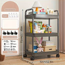 Carrito de almacenamiento rodante de 5 niveles - Gran capacidad, organizador multifuncional con ruedas para sala de estar, dormitorio, cocina, oficina - Plástico duradero, fácil montaje, esenciales para la organización del hogar, carrito de almacenamient