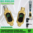 XGeS 5V/48V Transmisor de micrófono inalámbrico - Convierte micrófonos con cable a inalámbricos, batería de litio recargable, carga rápida de 2,1A, interruptor de 5V/48V, ideal para guitarra, bajo y mezcla, sistema de micrófono inalámbrico | receptor de