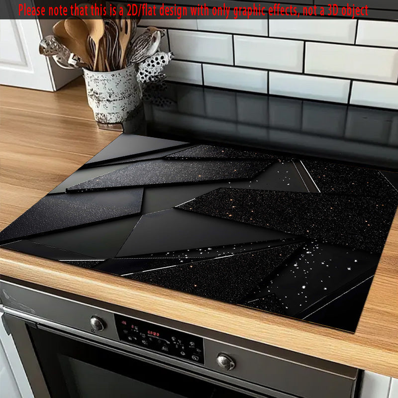 1pc Alfombrilla Protectora de Estufa con Patrón Geométrico Abstracto - 71.88x52.07 cm Antideslizante y Resistente al Calor (Hasta 356°F), Cubierta Multifuncional para Cocinas Eléctricas, Hornos Planos, Lavadoras, Secadoras y Almohadillas - Accesorio Dura