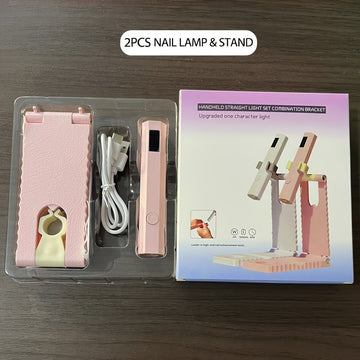 Linterna para Uñas, Soporte Ajustable con Lámpara de Uñas Recargable USB - Con Pantalla de Temperatura, Secador Rápido y Portátil, Mini, Accesorios para Manicura en Casa o Salón, Regalo Ideal para Mujeres