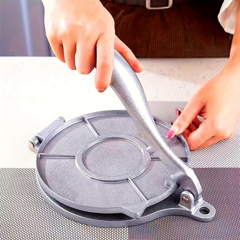 Prensa de Panqueques de Aleación de Aluminio Resistente, Panel de Mano de Obra Fina de 16cm, Presión Uniforme, Fácil de Limpiar - Ideal para Panqueques Caseros, Tortillas y Más
