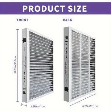 Filtro Topwell F1 Reducción de Alergenos+Eliminación de Olores, Filtro de Repuesto Compatible con Filtrete C01 T02 Purificador de Aire de Habitación FAP-C01-F1 y FAP-T02-F, 2 piezas
