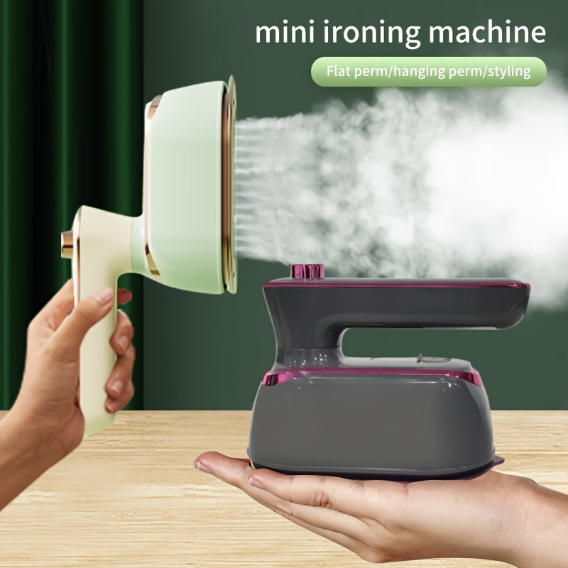 1pc Plancha de Vapor Portátil Mini, Calentamiento Rápido de 20s, Planchado Dual Propósito Seco/Húmedo, Diseño Portátil Rotativo Plegable de 180°, Uso en Casa y Viaje, 110-130V Enchufe EE. UU. - Sin Batería Requerida