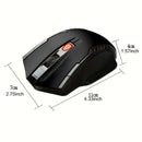 Ratón de Juego Inalámbrico BalanceFit 2.4G con Receptor USB, Diseño Ergonómico, 6 Botones, Baja Latencia, Rendimiento Suave y Estable para PC, Portátil, Oficina y Juegos - Rojo y Negro (Batería No Incluida), Ratón de Oficina | Diseño Elegante del Ratón |