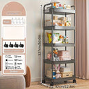 Carrito de almacenamiento rodante de 5 niveles - Gran capacidad, organizador multifuncional con ruedas para sala de estar, dormitorio, cocina, oficina - Plástico duradero, fácil montaje, esenciales para la organización del hogar, carrito de almacenamient