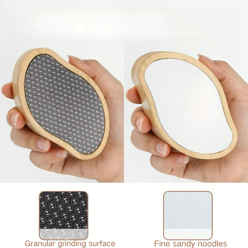 2 en 1, limpiador de pies y piedra pómez de doble cara - No necesita electricidad, herramienta de cuidado de pies sin fragancia para un brillo suave y claro, eliminación, pedicura profesional en casa, herramientas de cuidado de pies, diseño elegante, plá