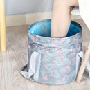 1pieza Bolsa de baño portátil y plegable para pies - Bañera de pies de aluminio aislada para uso en casa y al aire libre, ideal para viajes y camping, bañera de pies de relajación | Diseño plegable | Material aislado