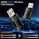 Adaptador WiFi USB, receptor WiFi 900m | Alta velocidad 802.11ac | 5dBi Dual Band 2.4/5.8GHz adaptador de red inalámbrica para PC/ escritorio/ tableta/ portátil, compatible con Windows, Mac OS X1