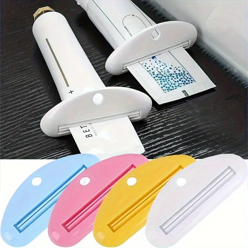 1pc Extrusor de Tubo de Pasta Dental, Clip para Tubo de Pasta Dental, Dispensador Manual de Pasta Dental, Dispensador de Leche Limpiadora Multifunción, Accesorios de Baño