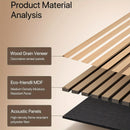 4pcs Paneles Absorbentes de Sonido de Tiras de Madera, Para Decoración de Moda y Reducción de Ruido, Paneles de Textura 3D para Techos y Paredes, Decoración Interior Moderna, Fondo de TV, Sala de Estar