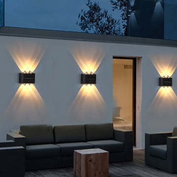4/6 piezas de luces LED solares para pared, 6LED luces paisajísticas para exteriores, cubiertas de lámpara plástico energéticamente eficientes, capacidad de batería de 60mAh, decoración de pared para jardín y patio, cargado solar, batería de níquel, sin