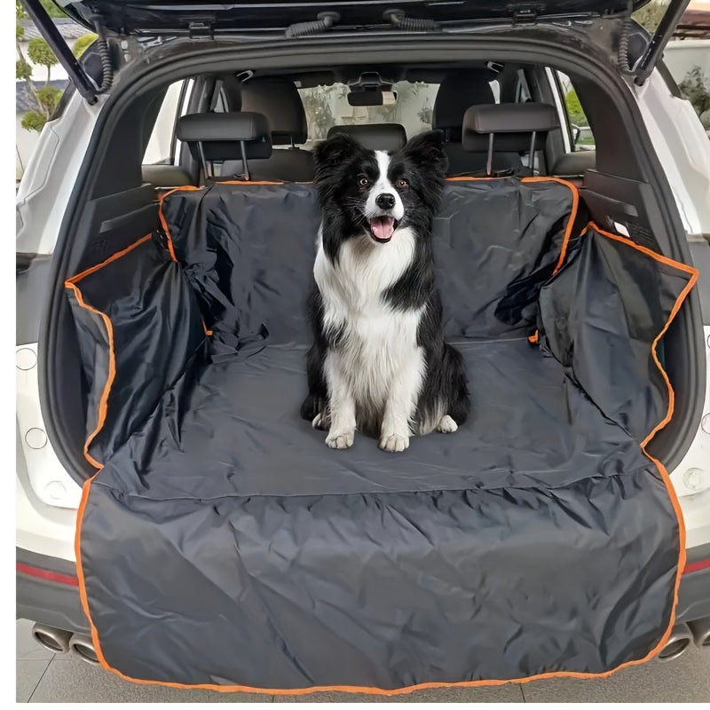 Tapete de maletero para coche de mascotas de alta resistencia antideslizante - Protector de carga trasera de camión de SUV duradero, tapete negro fácil de limpiar resistente al desgaste con diseño antideslizante para almacenamiento seguro, tapete de male