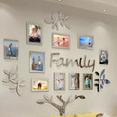 1 Juego de Decoración de Árbol Genealógico de Familia, Pegatina de Espejo de Acople DIY, Collage de Marco de Imagen, Decoración del Hogar, Adecuado para Sala de Estar, Dormitorio, Comedor, Oficina, Regalo para Nueva Casa, Grande 47x47 pulgadas