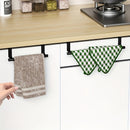 1pc Toallero de acero inoxidable - Impermeable, a prueba de polvo, a prueba de óxido - Organizador de puerta de gabinete resistente, sin taladrar para toallas y trapos - Soporta hasta 9,98 kg - Accesorio de cocina y baño
